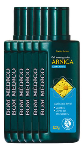 Kit C/ 6 Gel Forte Relaxante Para Massagem Com Arnica