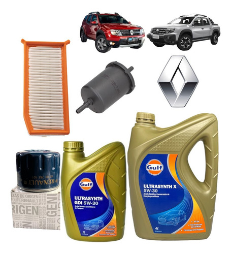 Kit Service X3 Filtros +aceite 5w30 Renault Duster Oroch2.0