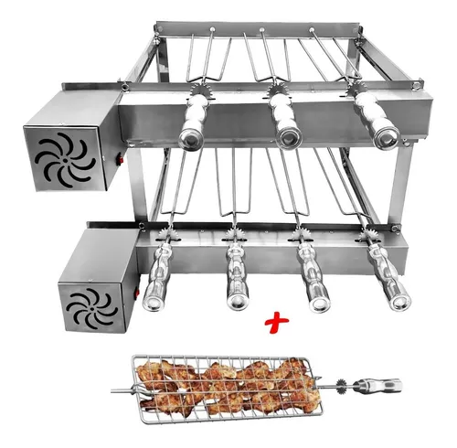 Brazilian Rotisserie BBQ Grill 5 Skewers Churrasqueira Giragrill 5