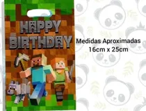 Comprar Bolsas Plásticas Para Cotillón Fiesta Cumpleaños Minecraft