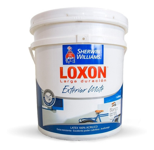 Pintura Latex Loxon Larga Duracion Exterior 10 Lt Sherwin - Mafer