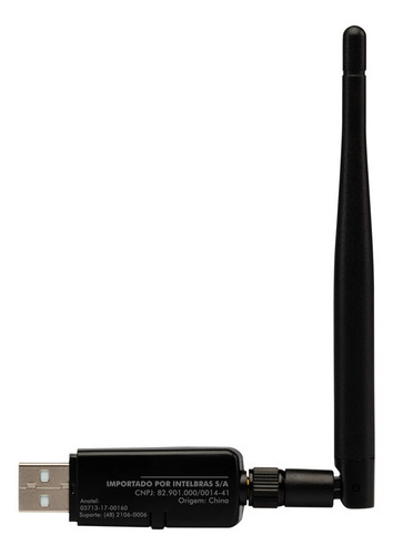 Imagem 9 de 9 de Adaptador Intelbras Iwa 3001 Wireless N Usb 300mbps Wi-fi