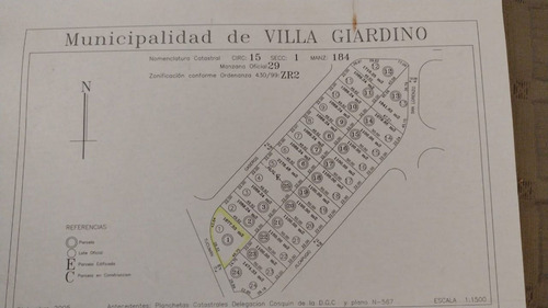 Imagen 23 de 23 de Villa Giardino Terreno Esq 1677m2 Cerca De Ruta 38