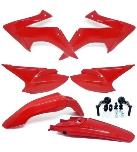 Kit Plástico Crf230 2015 2016 2017 Avtec Vermelho Full