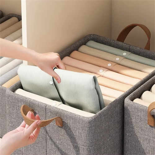 Cesto Organizador Dobravel Com Suporte Interno Multiuso