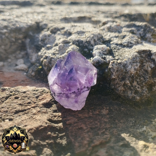 Cuarzo Amatista Doble Punta 3x2x2cm Gemos Minerales Violeta Oscuro