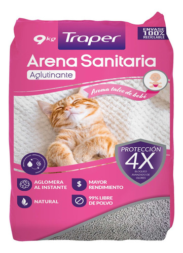 Arena Sanitaria Traper Talco Bebé 9kg. Np