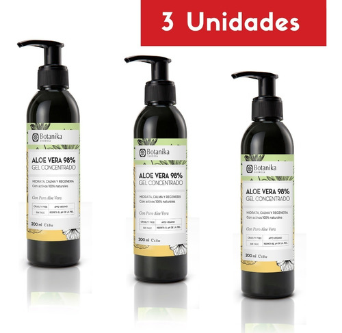 Gel Aloe Vera 98% X 3 Unidades - Botanika