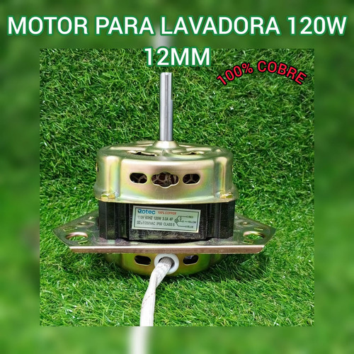 Motor De Lavado 120w 12mm 100% Cobre Lavadora Semi-automátic