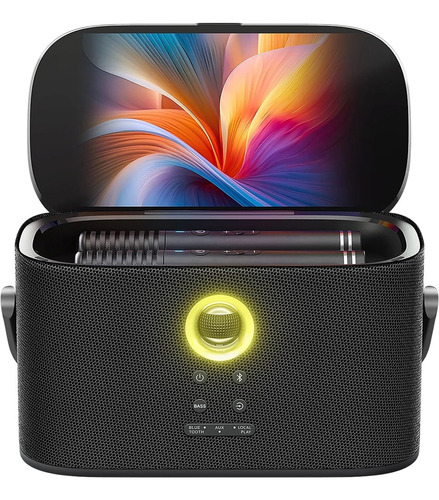Speaker Bluetooth Joog Shell S1 180w Tela 8 Wi-fi Karaoke Preto