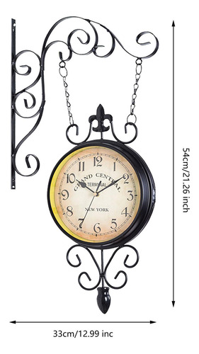 Reloj De Pared De Doble Cara Para Estación, Reloj De Pared