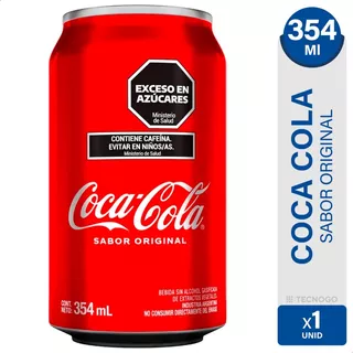 Coca Cola Lata 354ml Sabor Original Comun Gaseosa