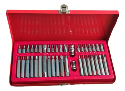 Set Kit Juego Puntas Corto Largo Allen Torx 40 Piezas