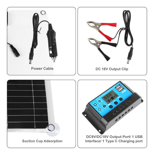Panel Solar 200w 12v Con Controlador De Carga 100a