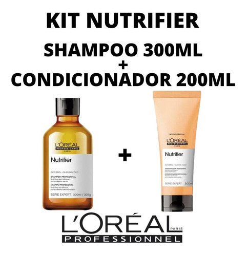 Kit Loreal Nutrifier Shampoo 300ml + Condicionador 200ml