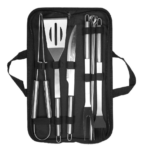 Set Utensilios Portatil Asado 9pz Ct15