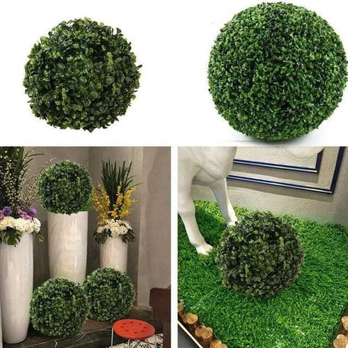 Imagen 2 de 3 de 2 Esferas Decorativas De Follaje 18 Cm. De Diámetro