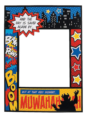 Superhero Comic Book Photo Prop (casi 3 Pies De Altura) Reco