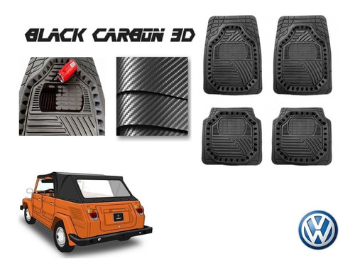 Tapetes Premium Black Carbon 3d Vw Safari 1971 A 1980