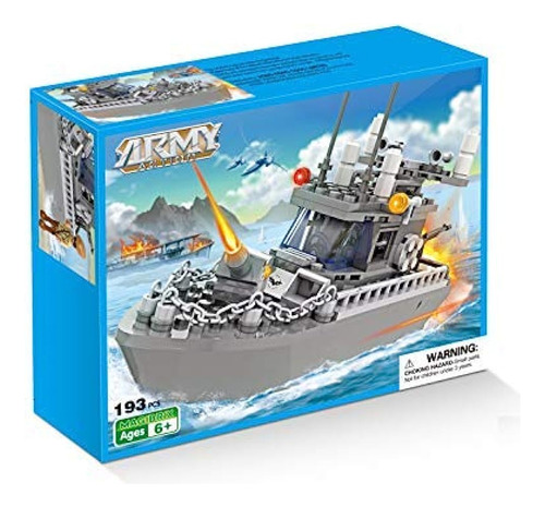 Cogo Army Warship Toys Bloques De Construccion Patrullero Ju