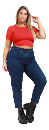 Jeans Mom Rigido Baggy Eka Kamoo (a)talles Grandes Del 46-54