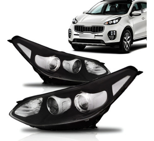 Par Farol Dianteiro Sportage 17 A 19 Manual C Projetor C Led