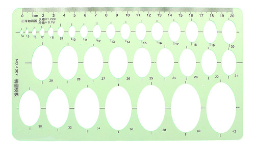 Herramienta De Medición De Plantilla Geométrica Ovalada De P
