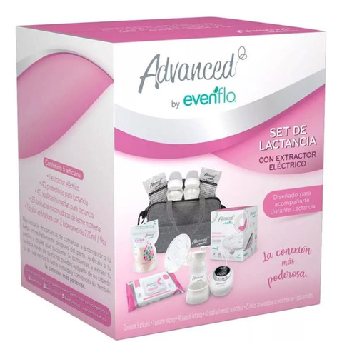 Set De Lactancia Evenflo Con Extractor Eléctrico Y Bolsa
