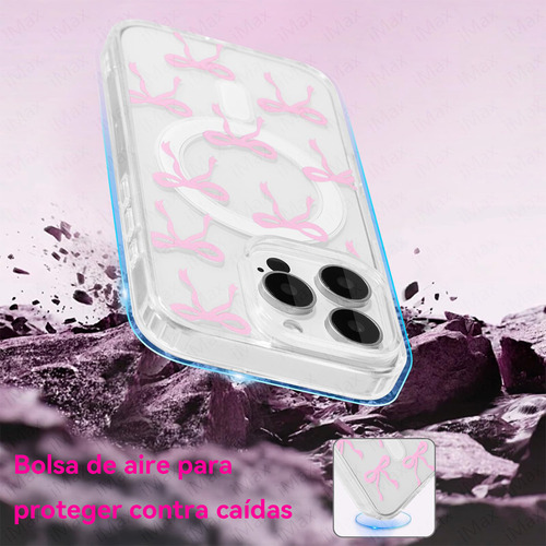 Funda De Acrigel Lazo De Cinta Para Iphone 16 15 Con Magsafe Lazo De Cinta Iphone 15 Promax