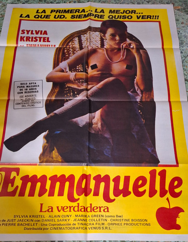Poster  Emmanuelle La Verdadera Silvia Kristel Original 1974