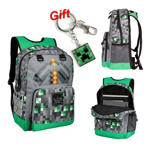 Juego De Mochila Minecraft Con Regalo Para Niños