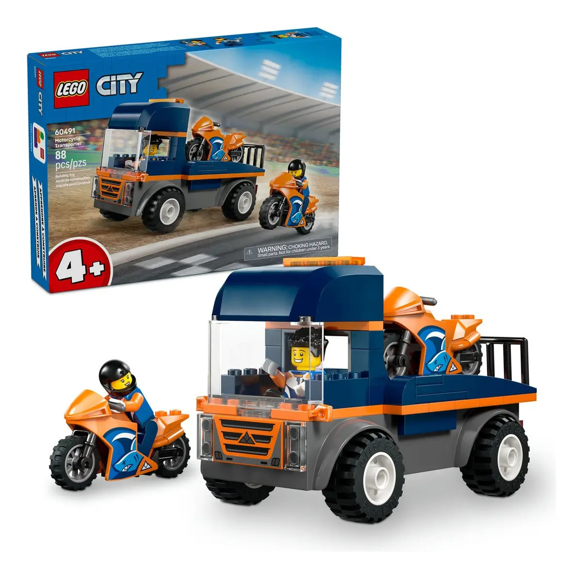 Transportador de Motocicletas #60491 (88 Peças) LEGO!
