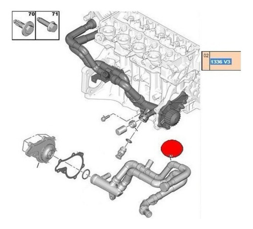 Manguera Caño Bomba De Agua Ford Ecosport 1.4 Tdci T.diesel
