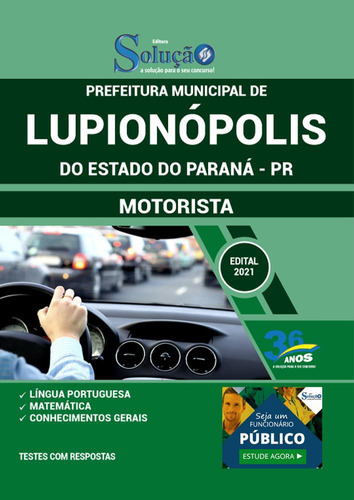 Apostila Prefeitura Lupionópolis Pr - Motorista