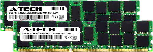 Kit A-tech De 16 Gb (2 X 8 Gb) Ddr3 1600 Mhz Pc3-12800r Ecc