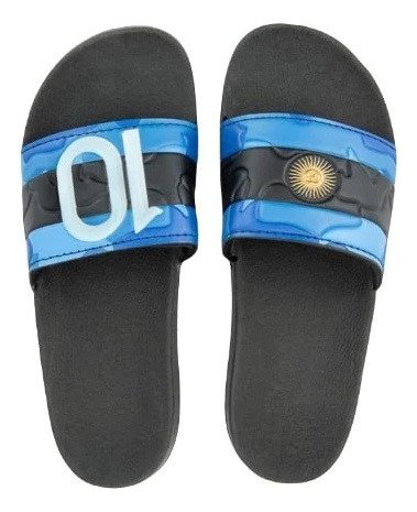 Ojotas Chinelas Messi 10 Oficiales Slide Campeones Del Mundo