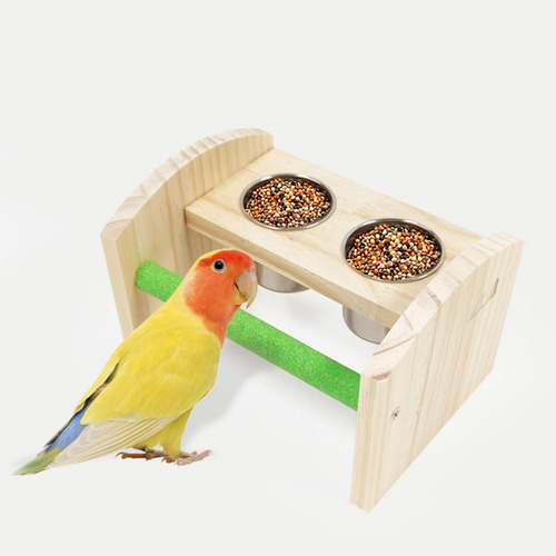 Cuenco Para Pájaros De Acero Inoxidable, Dispensador De