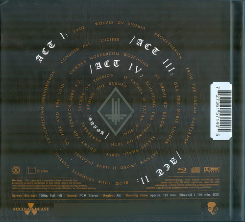 Behemoth In Absentia Dei 2 Cd + Blu-ray Mediabook