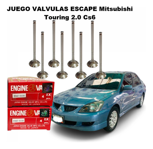 Juego Valvulas Escape Mitsubishi Touring 2.0 Cs6