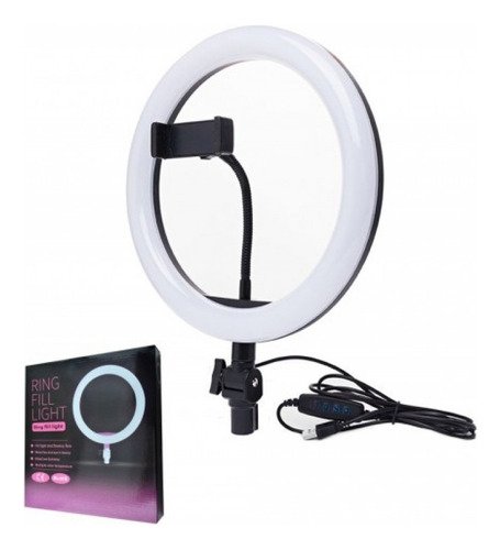 Aro Anillo De Luz Led 26cm Con Soporte Flexible Para Celular