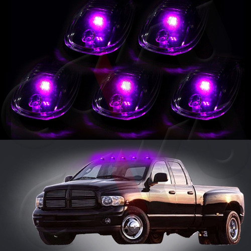 5 Lampara Techo Carcasa Base + X T10 Led Rosa Repuesto Dodge