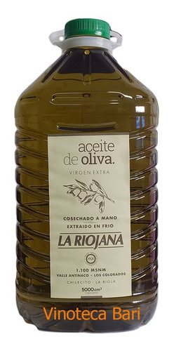 Aceite Oliva Agro Ecologico La Riojana X5 Litros 