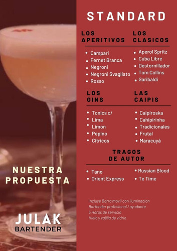 Imagen 3 de 9 de Barra Movil /barra Para Eventos / Bartender / Tragos
