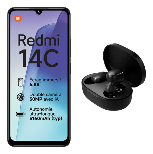Smartphone Redmi 14c 256gb + Fone Bt Rápido E Completo