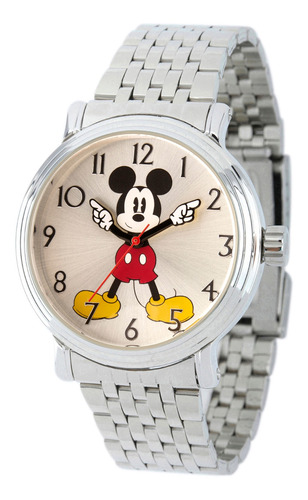 Reloj Disney Para Mujer Mickey Mouse Aleación Vintage Plata