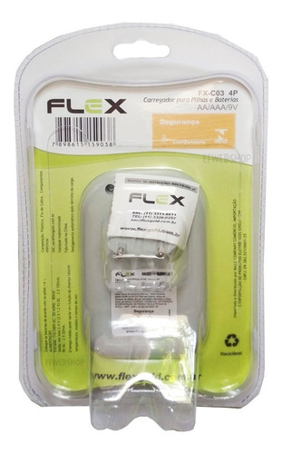 Imagem 2 de 4 de Carregador Com 4 Pilhas Flex Recarregaveis Aa 2900mah C03 4p