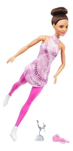 Barbie Careers Muñeca Patinadora Artistica Morena Con Traje