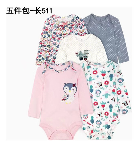 Conjunto De Monos De Manga Larga Para Recién Nacido, De Algo