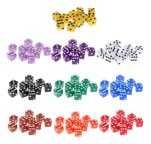 Paquete De 2-4 Juegos De Dados D6 De 10 Piezas Para Juegos