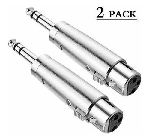 Colicoly Xlr Hembra A 1/4 Pulgada Trs Jack Estereo Adaptador